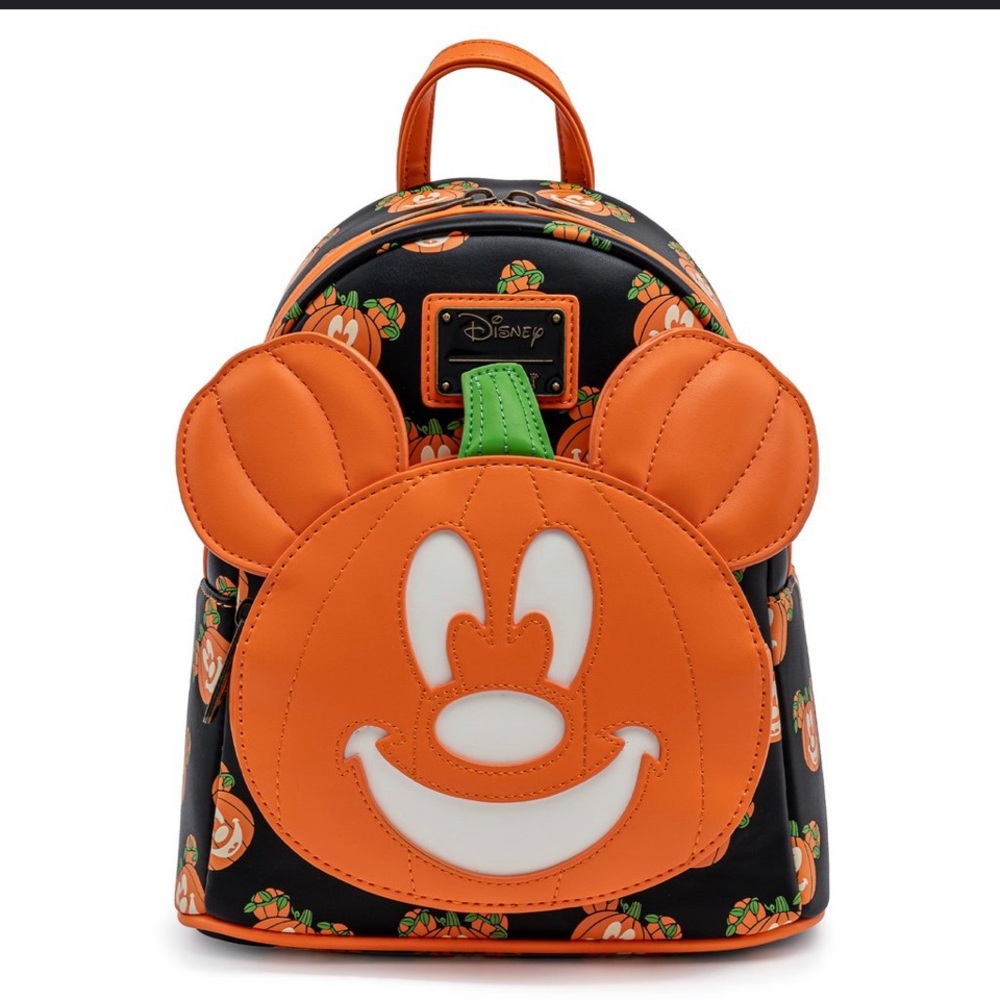 Disney Mickey pumpkin Glow in the Dark mini Backpack